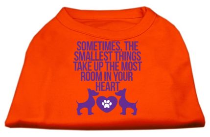 Smallest Things Screen Print Dog Shirt (Option: Orange Sm)