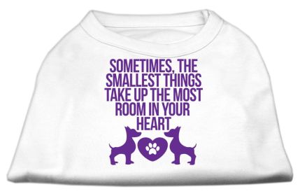 Smallest Things Screen Print Dog Shirt (Option: White Sm)