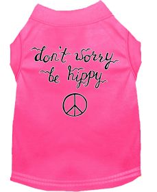 Be Hippy Screen Print Dog Shirt (Option: Bright Pink XL)