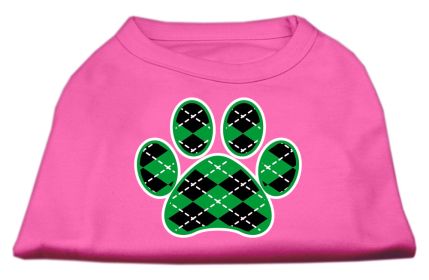 Argyle Paw Green Screen Print Shirt (Option: Bright Pink Sm)