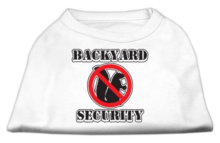 Backyard Security Screen Print Shirts (Option: White S)