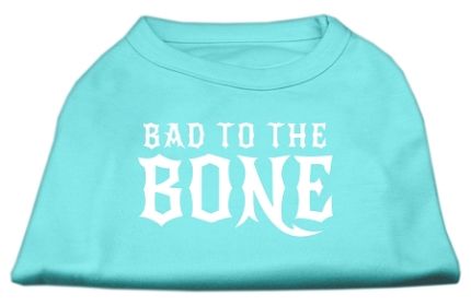 Bad to the Bone Dog Shirt (Option: Aqua Sm)