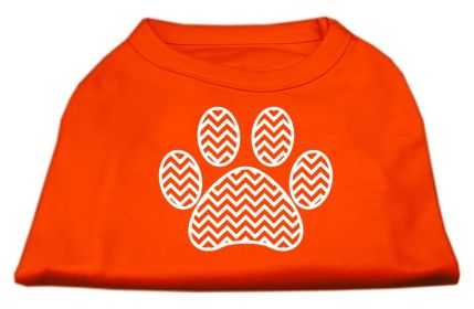 Chevron Paw Screen Print Shirt (Option: Orange Sm)