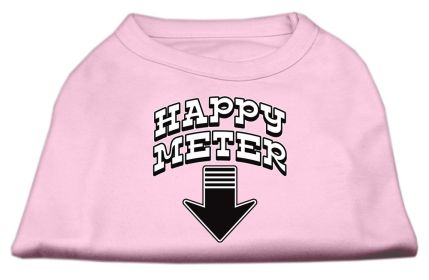 Happy Meter Screen Printed Dog Shirt (Option: Light Pink Sm)