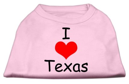 I Love Texas Screen Print Shirts (Option: Light Pink Sm)