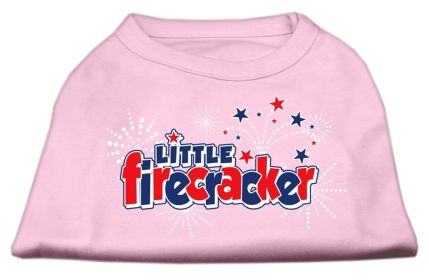 Little Firecracker Screen Print Shirts (Option: Light Pink S)