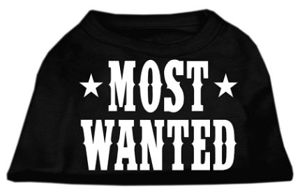 Most Wanted Screen Print Shirt (Option: Black XL)