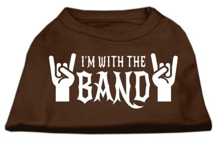 With the Band Screen Print Shirt (Option: Brown XL)