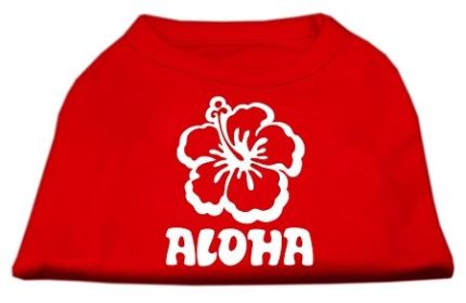 Aloha Flower Screen Print Shirt (Option: Red Med)