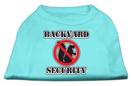 Backyard Security Screen Print Shirts (Option: Aqua S)