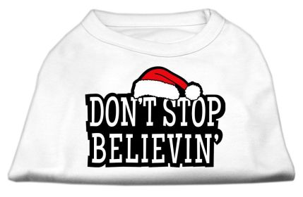 Don't Stop Believin' Screenprint Shirts (Option: White M)