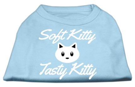 Softy Kitty, Tasty Kitty Screen Print Dog Shirt (Option: Baby Blue Lg)