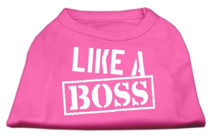 Like a Boss Screen Print Shirt (Option: Bright Pink Med)