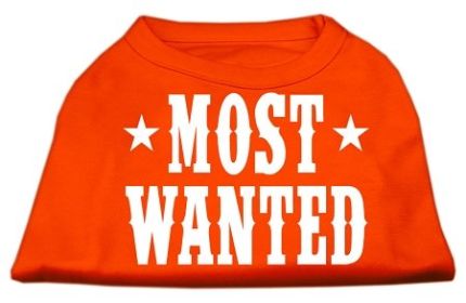 Most Wanted Screen Print Shirt (Option: Orange Sm)