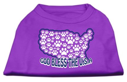 God Bless USA Screen Print Shirts (Option: Purple M)