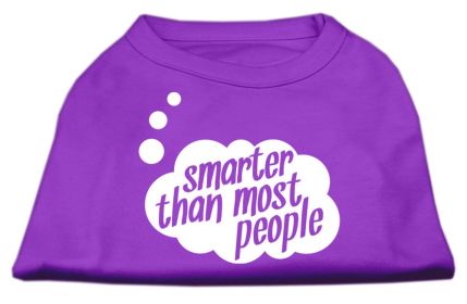 Smarter then Most People Screen Printed Dog Shirt (Option: Purple Med)