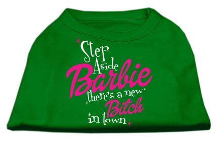 New Bitch in Town Screen Print Dog Shirt (Option: Green Med)