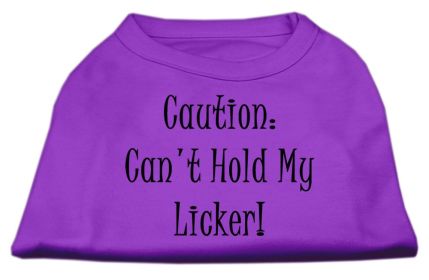 Can't Hold My Licker Screen Print Shirts (Option: Purple Lg)