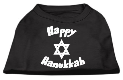 Happy Hanukkah Screen Print Shirt (Option: Black Lg)