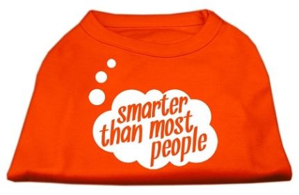 Smarter then Most People Screen Printed Dog Shirt (Option: Orange Lg)