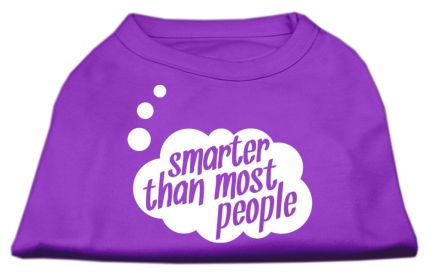 Smarter then Most People Screen Printed Dog Shirt (Option: Purple Lg)