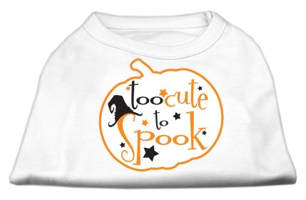 Too Cute to Spook Screen Print Dog Shirt (Option: White XS)